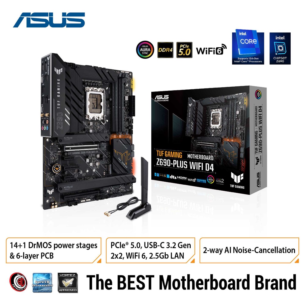 ASUS TUF GAMING Z690-PLUS WIFI D4 | Intel Gen 12 Socket LGA1700 DDR4