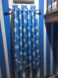 Gorden Blackout Blazer Awan Biru Smokring Silper Ukuran L140×200 T Pintu Jendela