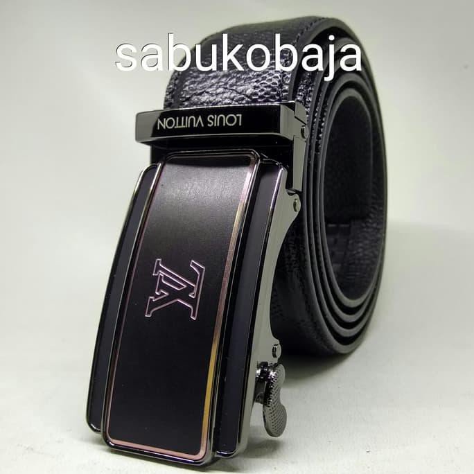IKAT PINGGANG SABUK PRIA MODEL REL KULIT ASLI LV