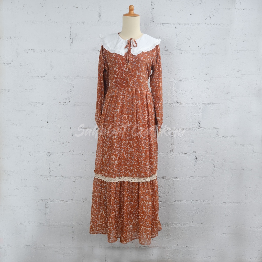Gamis Cerutty Baby Dol Premium Busui Kerah Korea Berpita Mantul