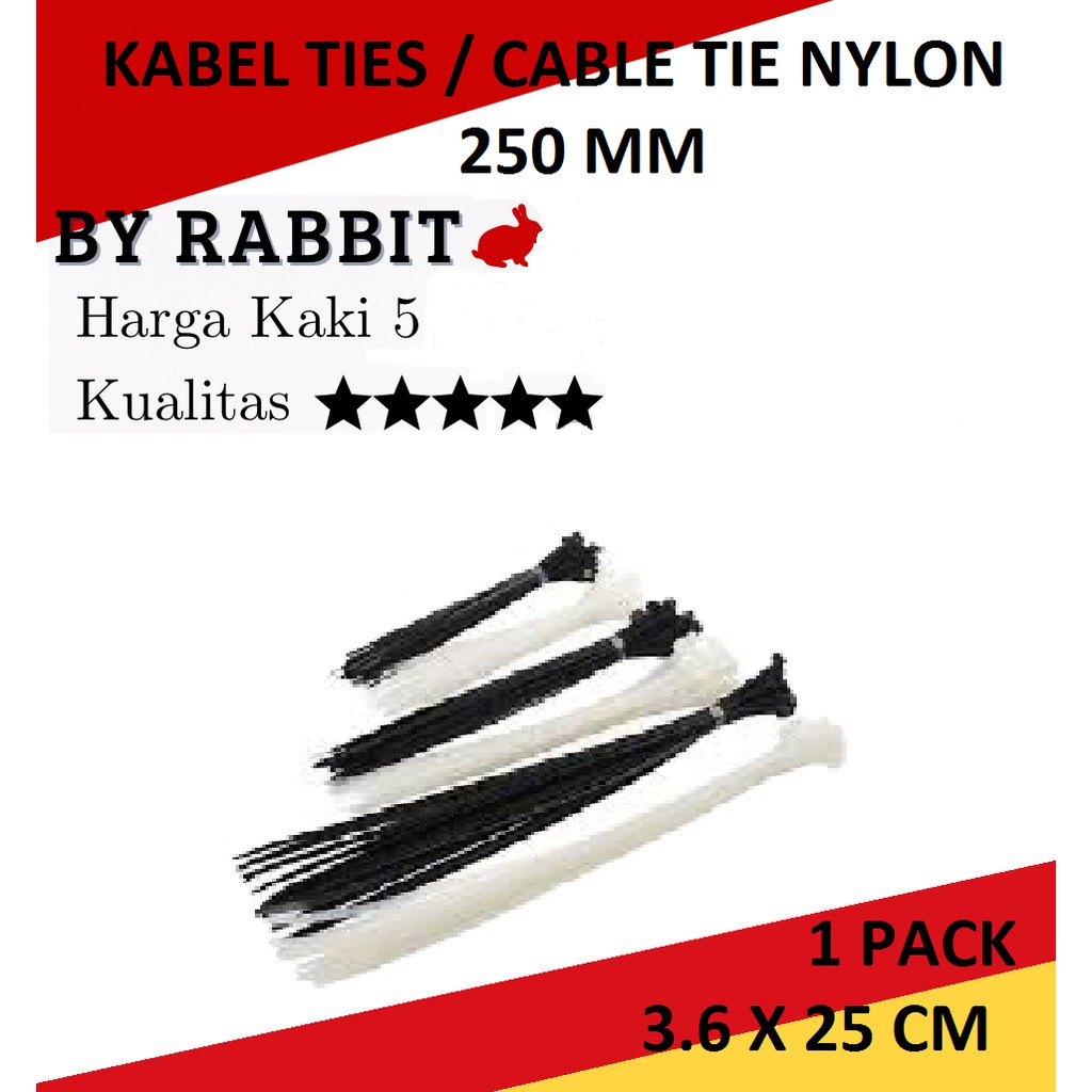 KABEL TIES CABLE TIE NYLON 250MM 3,6 X 25CM