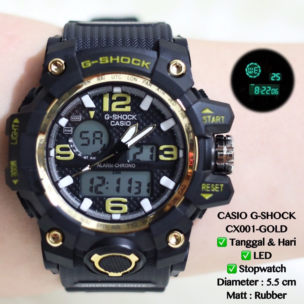 Jam tangan pria GWG 1000 rubber karet sporty analog digital ripcurl  CX001
