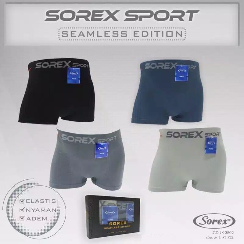 CELANA DALAM BOXER PRIA SOREX M 3802 | M 3804 UK M-L &amp; XL-XXL HARGA Per 1 pieces