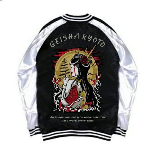Jaket Baseball Sukajan /Jaket Tracktop Geisha Kiyoto / Barong / Victory Or Death