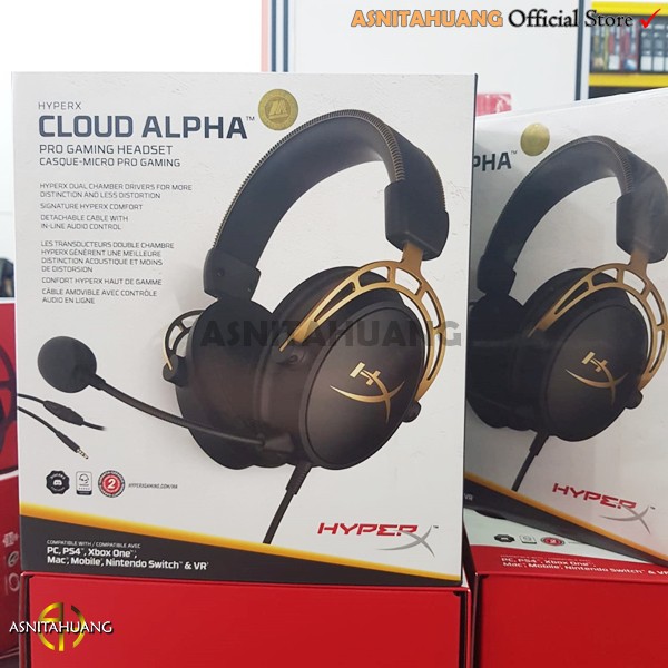 Jual HyperX Cloud Alpha Gold Edition Limited Gaming Headset Original
