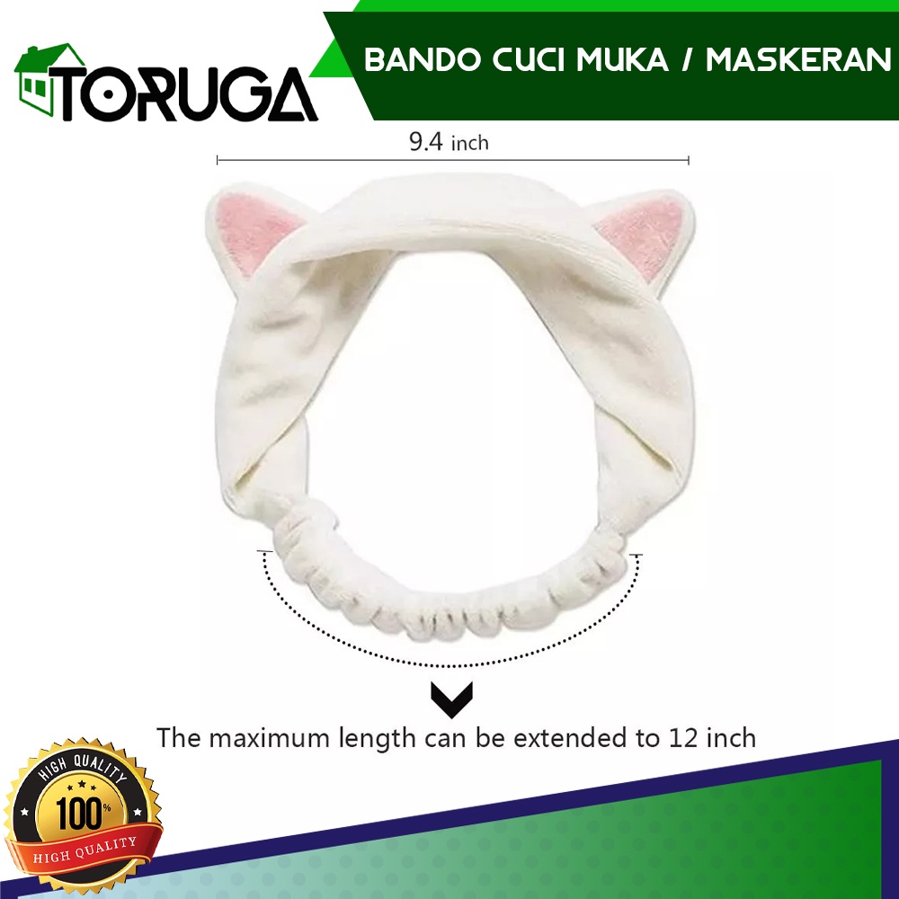 KOREAN HAIR BAND KUCING BANDO CUCI MUKA MANDI MAKEUP MAKE UP MASKER