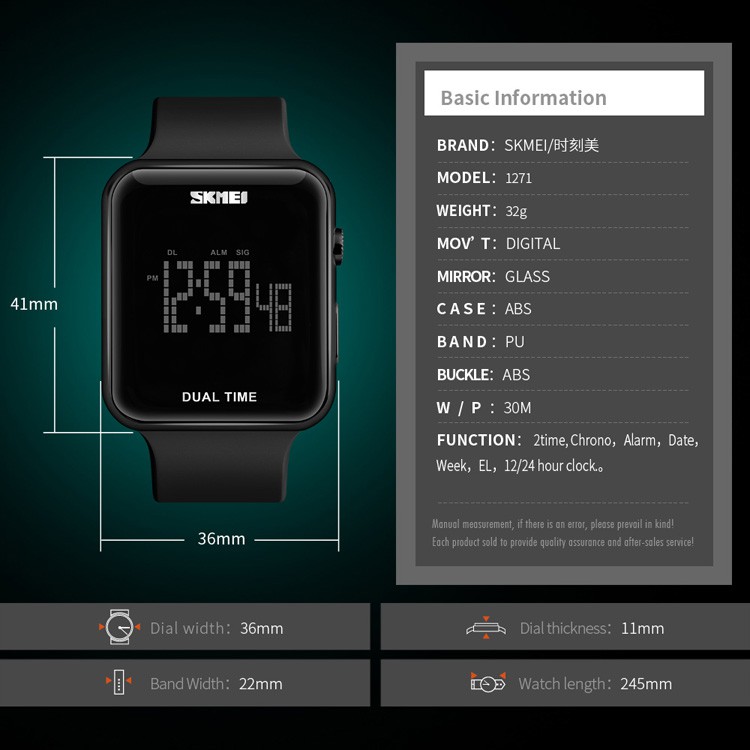 SKMEI Jam Tangan Digital Pria - Blue