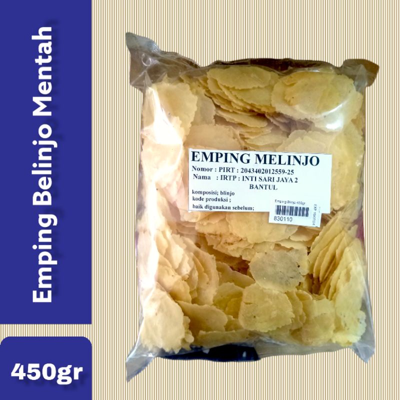 

EMPING MELINJO MENTAH TAWAR 400gr