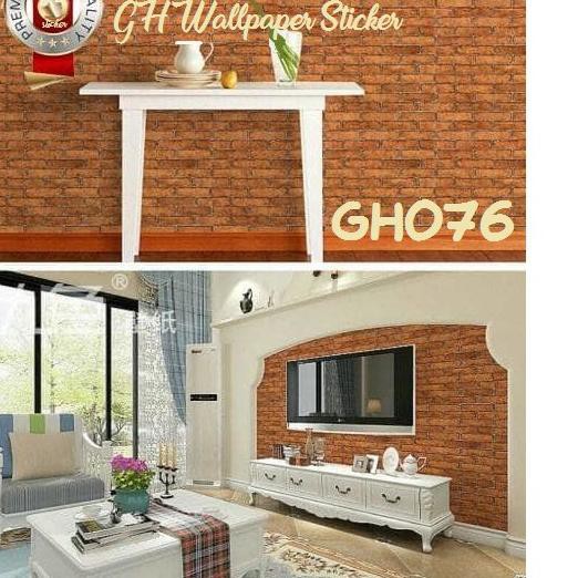 Terbaru  BAYAR DITEMPAT-WALLPAPER STICKER TERMURAH 45cm X 10m MOTIF BATA GH076 ..