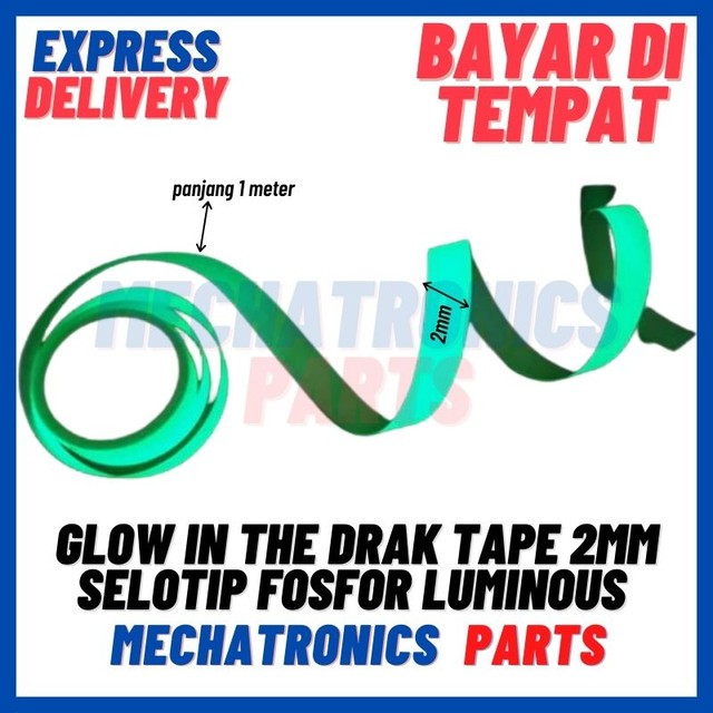 [DEV-9377] GLOW IN THE DRAK TAPE 2MM SELOTIP FOSFOR LUMINOUS STICKER 1METER