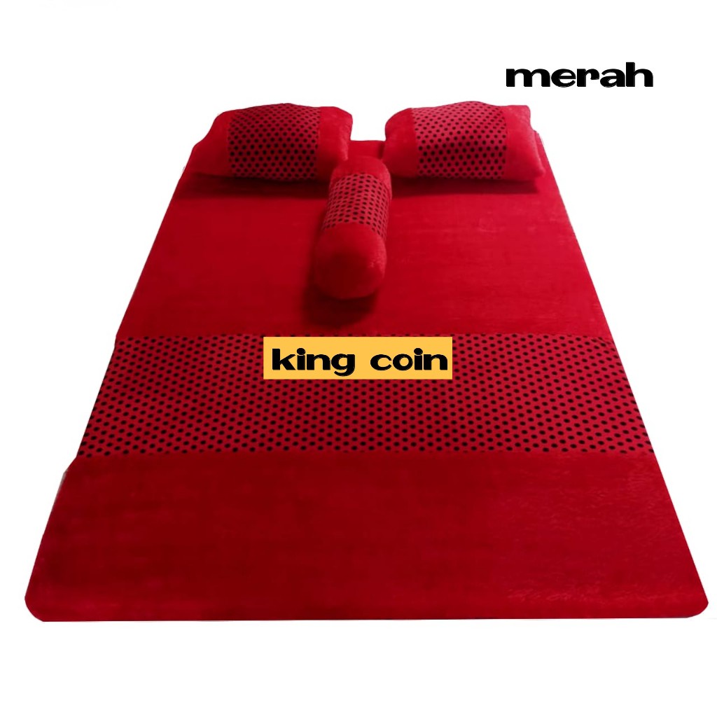 Kasur Bulu Rasfur Kasur Lipat Karakter Ukuran 180 x 120 x 6 cm Motif POLKADOT