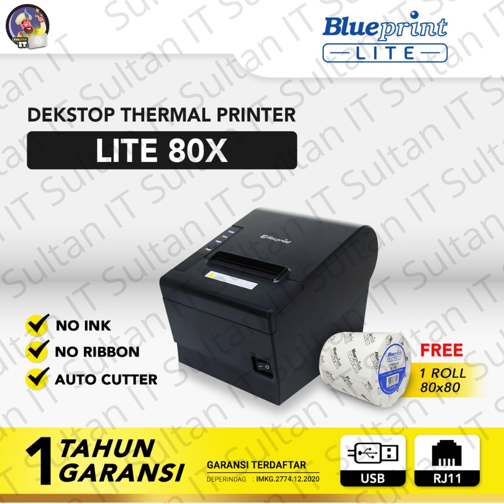 Printer Kasir Thermal BLUEPRINT Lite80X (USB + RJ11)