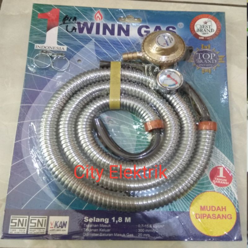 Selang Paket Regulator Winn Gas, Selang 1.8 Meter