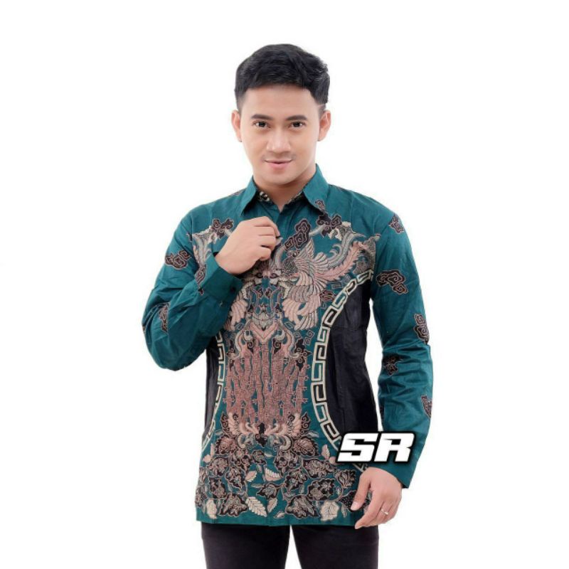 KEMEJA BATIK PRIA LENGAN PANJANG SIZE M L XL XXL BSWART BATIK PRIA MODEREN BATIK Kenongo temurah