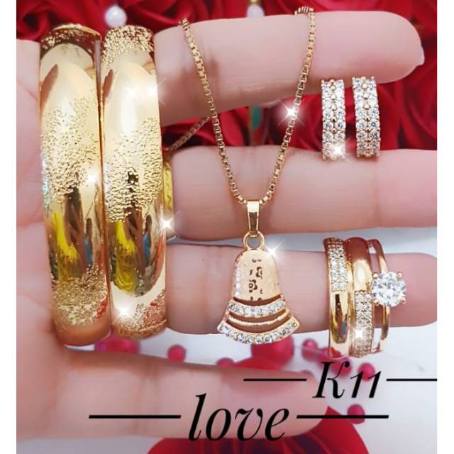 Gelang set pasir gold 02