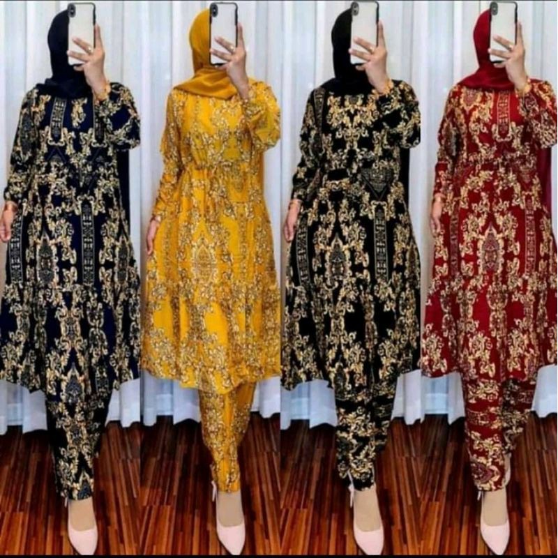 [BISA COD] Setelan Tunik Sultan wanita terbaru