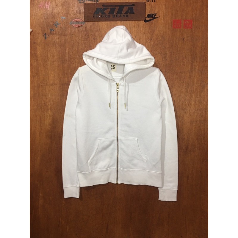 hoodie uniqlo putih original