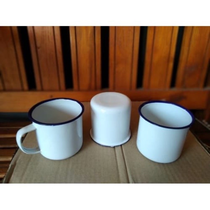 Mug Enamel Jadul 6cm/ Mug Souvenir/ Mug kopi/ Mug teh Enamel 6cm