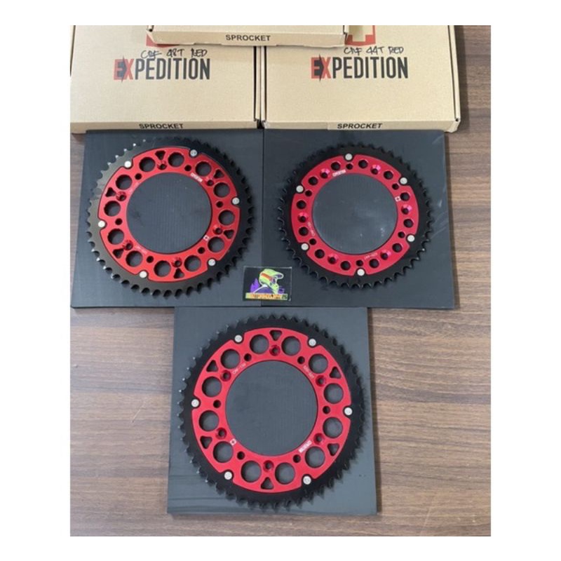 Gear Gir belakang 520 EXPEDITION CRF 150L merah 44 48 50 51 52 / Gir 520 crf 150 merah