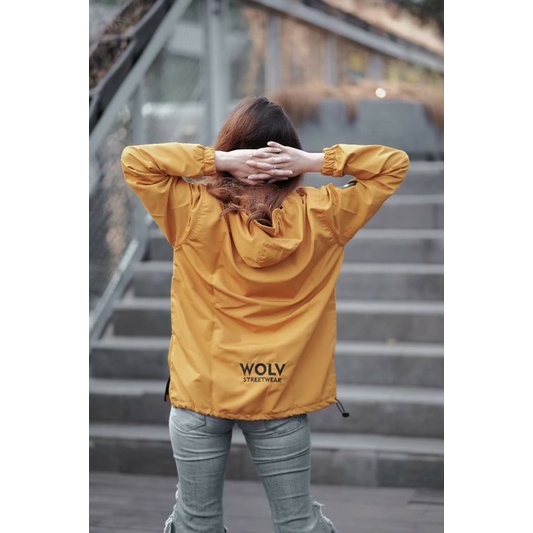 Jaket Cougle Wolv Jaket Cougle Unisex Yellow Jaket Windbreakers