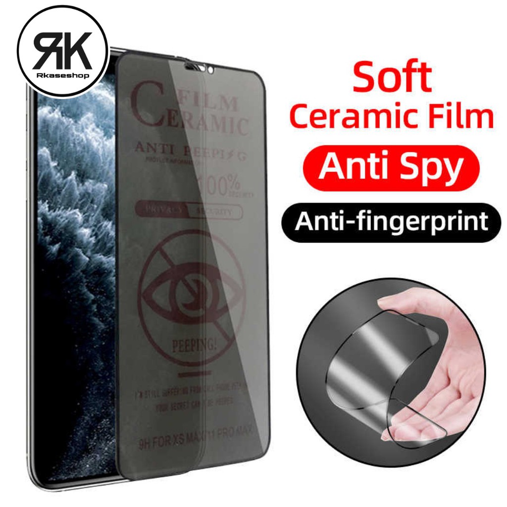 Anti SPY gores Ceramic Film Tempered Glass Xiaomi Redmi note 7 9 10 11 pro 12T Poco X3 F3 F4 Gt X5 anti gores