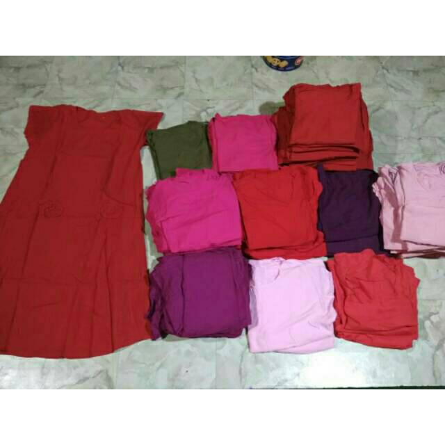 Daster bali polos mawar