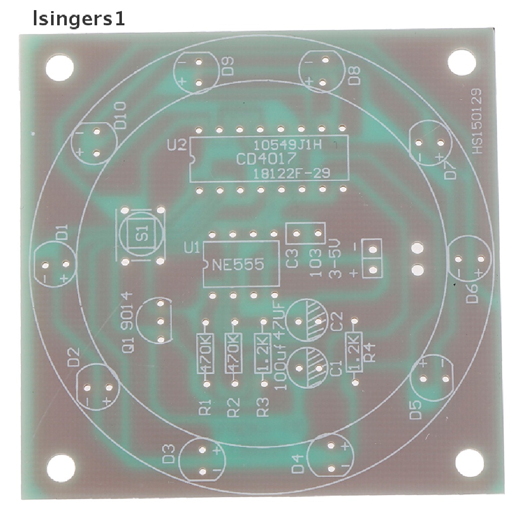 (lsingers1) Set generator pulse led Elektronik cd4017 ne555 diy