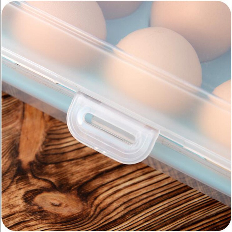 Topprice Box Telur 15 Sekat Portable / Kotak Penyimpanan Telur/ Tempat Rak Serbaguna COD U88