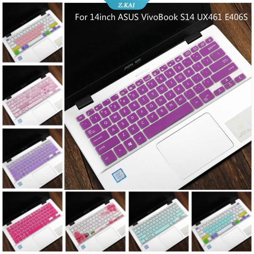 Cover Pelindung Keyboard Bahan Silikon Anti Air / Debu Untuk Laptop Asus Vivobook S14 Ux461 E406S 14 &quot;