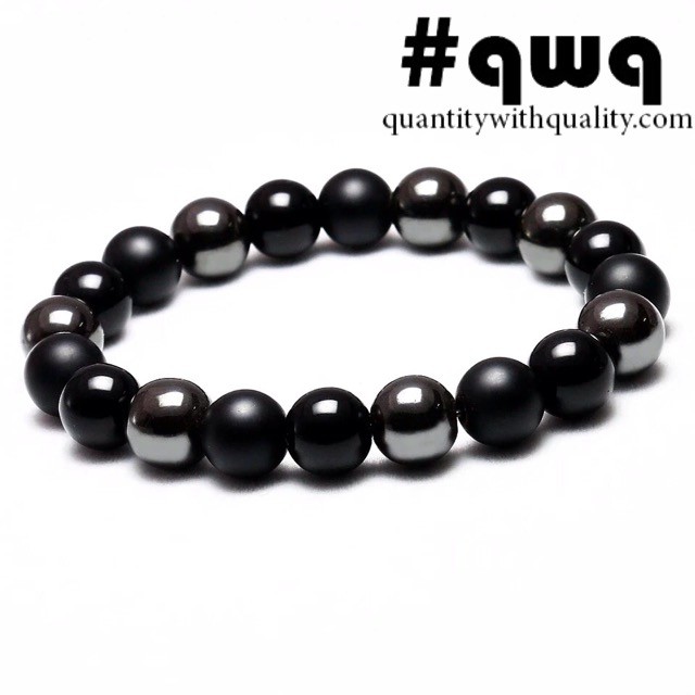 gelang kekinian onyx blustin blackstone badar besi natural 8mm 10mm