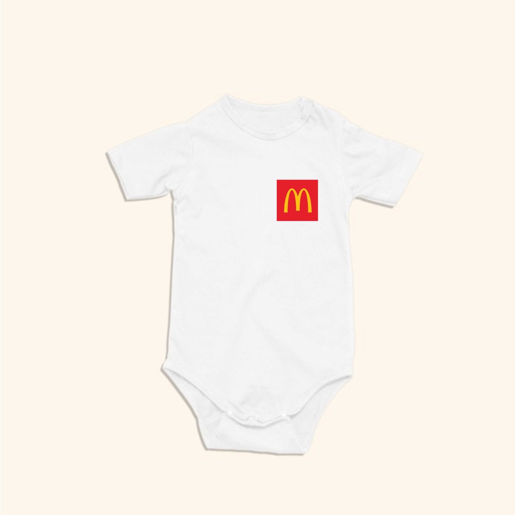 Hemobaby Jumper Bayi Motif McDonald's Bahan Kantun Usia New Born sd 1 Year