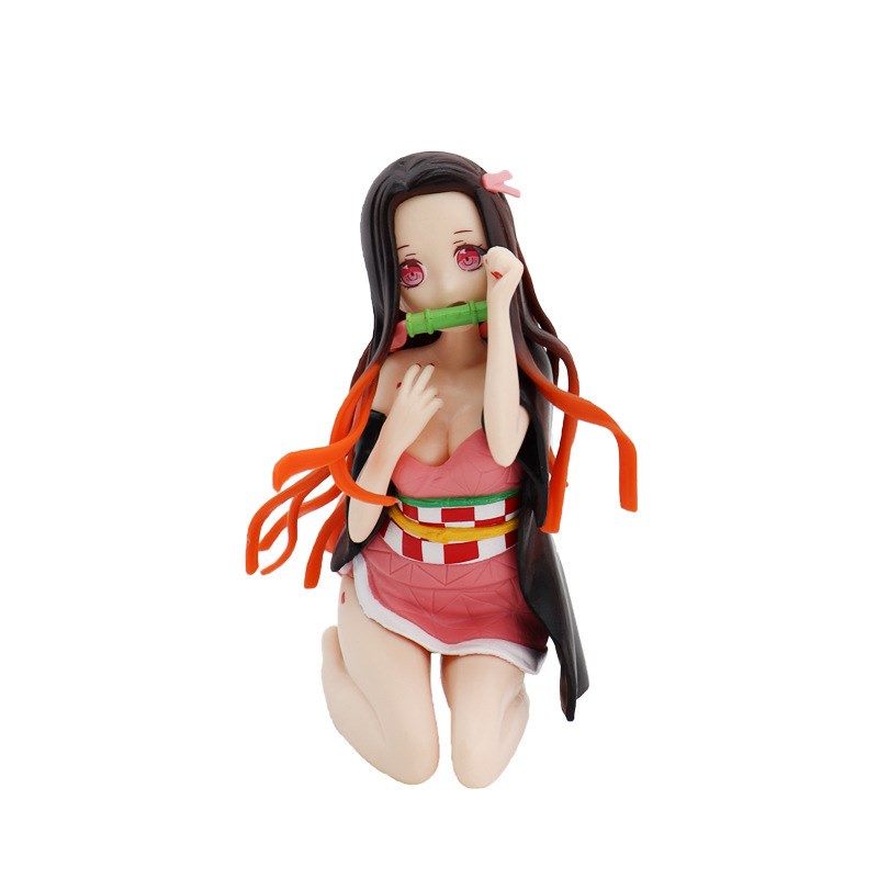 Mainan Action Figure Model Anime Demon Slayer Kimetsu No Yaiba Kamado Nezuko Berlut Bahan PVC Ukuran 12cm