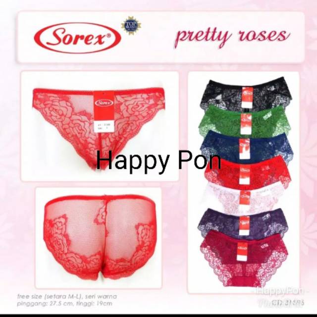 Celana dalam sexy transparan merk sorex 31596 | lingerie | panty | thong