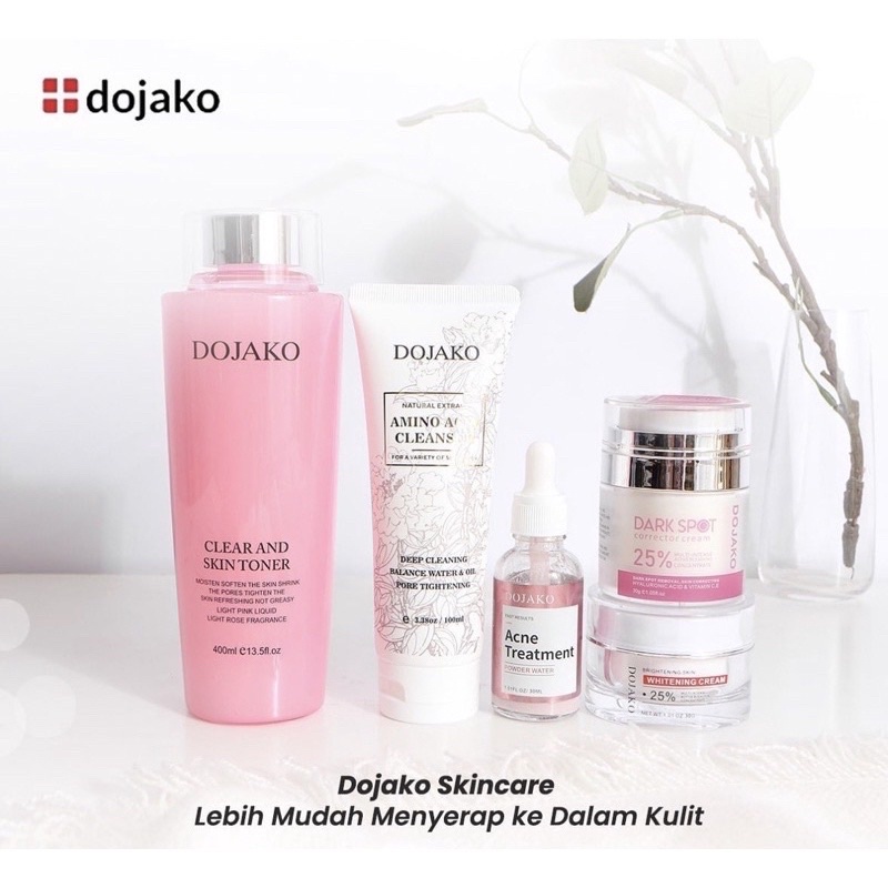 PAKET WHITENING + FLEK HITAM + ACNE  DOJAKO SKINCARE READY IMPORT