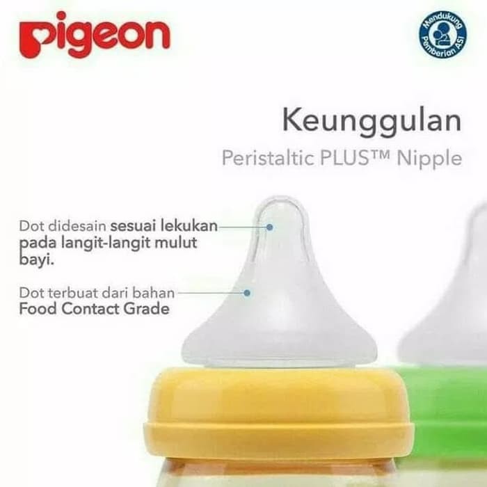 Makassar! Bottle / Botol Susu Pigeon Wide Neck SofTouch PP 240 ML