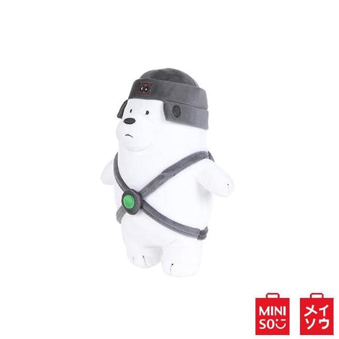 Plokiju- Miniso Offical We Bare Bears Standing Plush Toy Boneka Anak - Putih -Toko-Boneka.