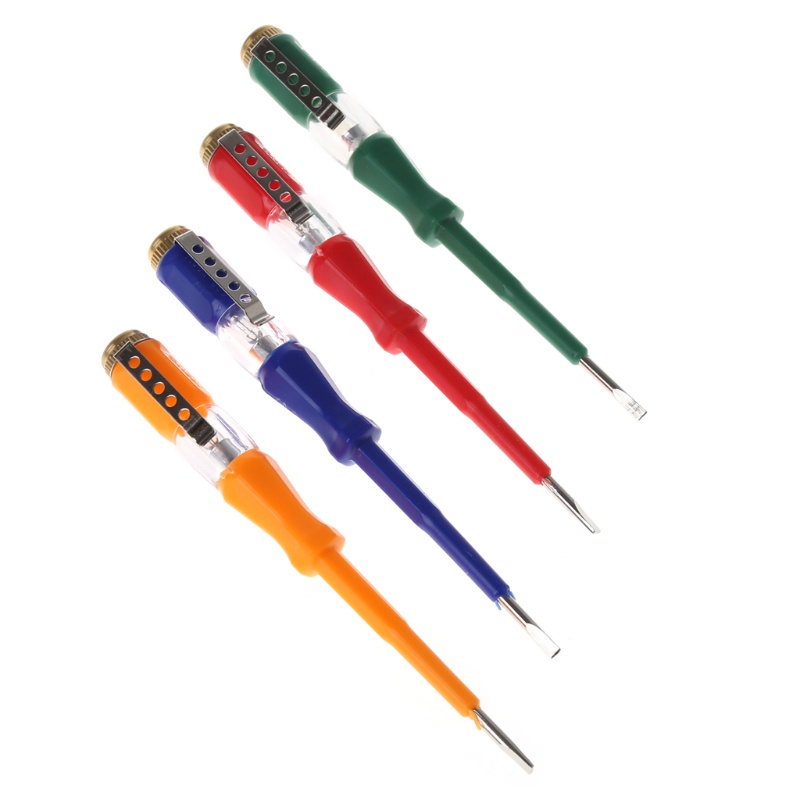 Gro Colorful Test Pen Portable Obeng Datar Alat Listrik Utility Light Device