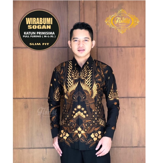 Batik Pria WIRABUMI SOGAN FULL FURING Katun Halus Ori Solo