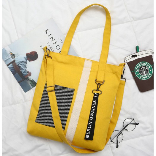 WB170 Tote Bag Kanvas Shoulder Bag 2 in 1 Sling Bag Wanita WB170 Tote Bag Kanvas Shoulder Bag 2 in 1 Sling Bag Wanita