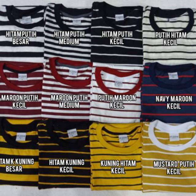 Kaos salur / kaos strip / kaos garis