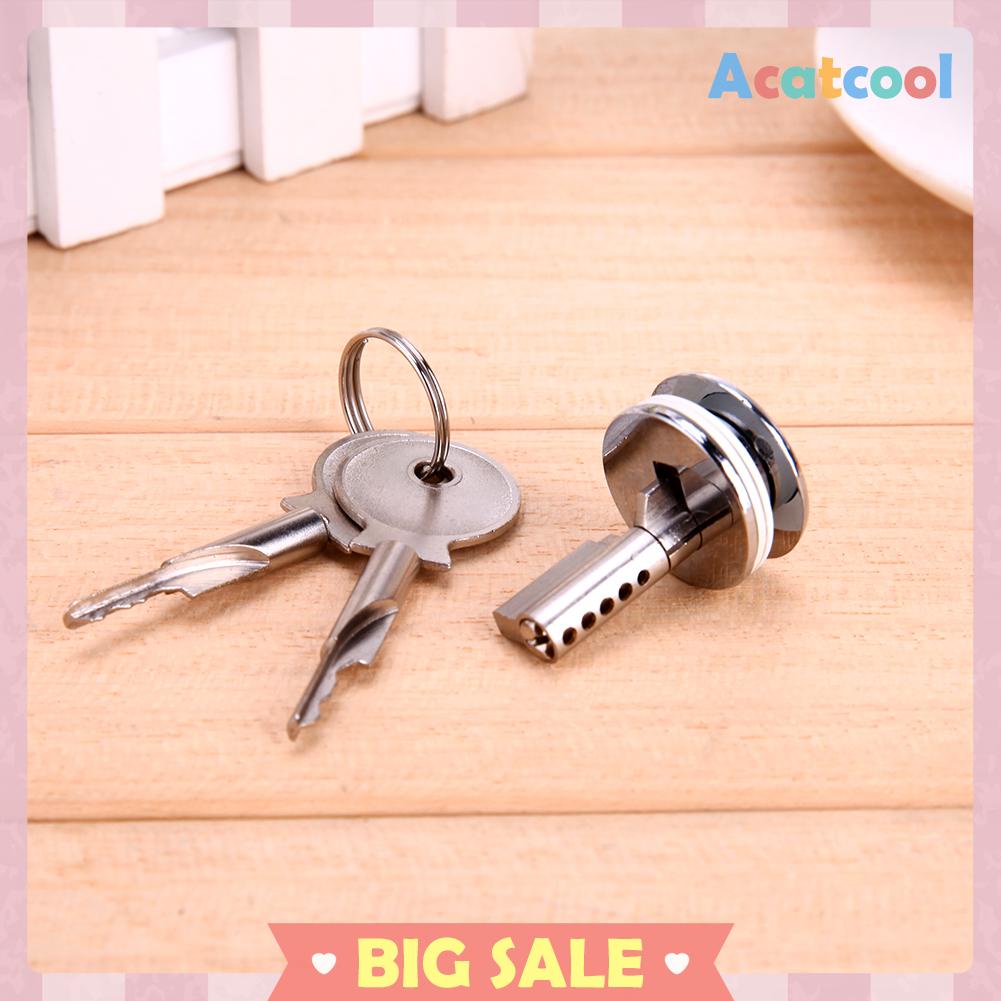 Kunci Lemari Kaca Bentuk Silinder Bahan Zinc Alloy