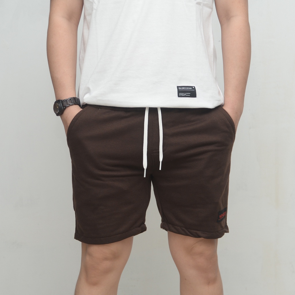 Wengkie.id / Boardshort / celana pendek pria / celana pendek wanita / celana casual / celana pendek murah / Warna Cokelat Kopi