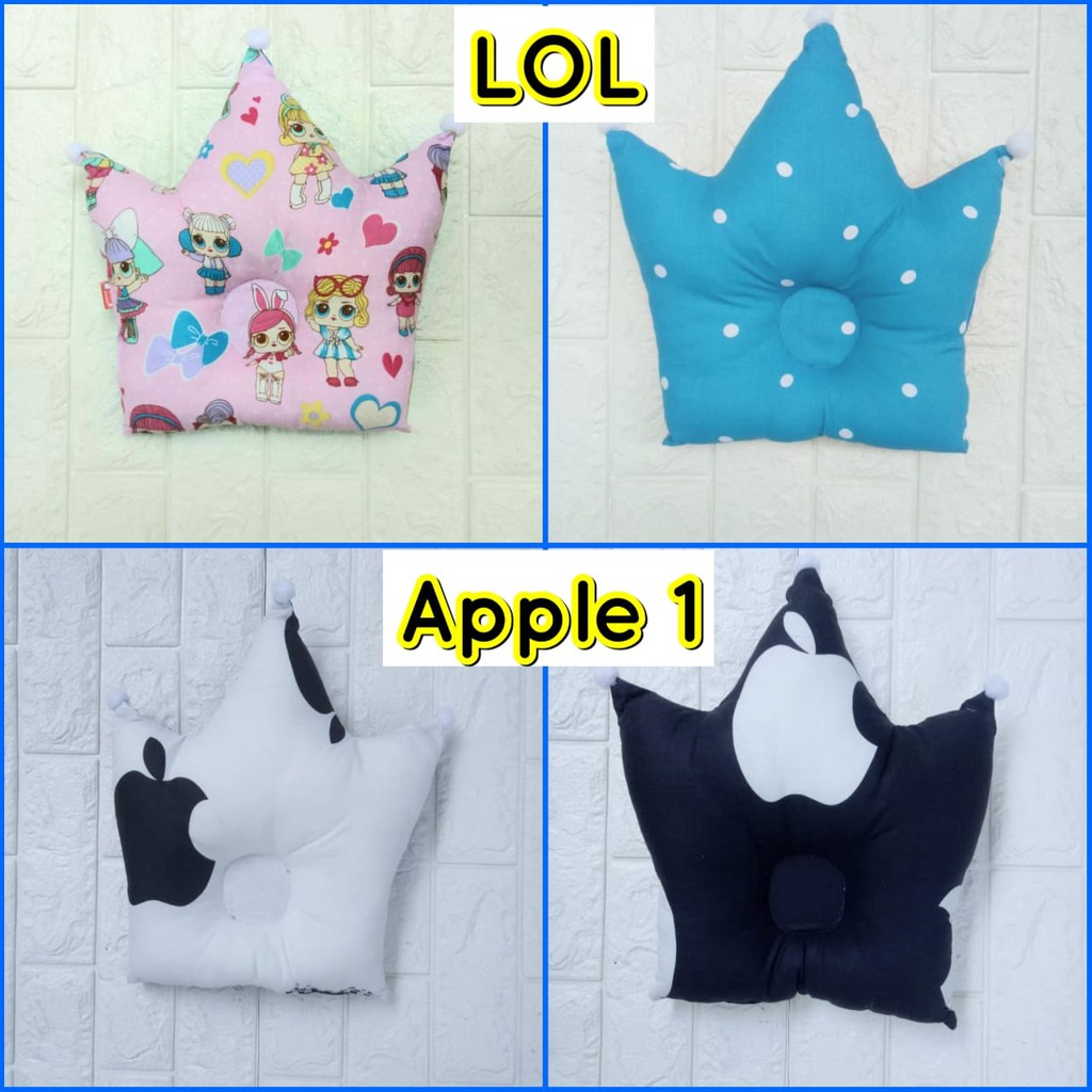 Bantal Bayi Anti Peyang Boy Girl Baby Crown Pillow Bayi Anti Peang akachan Cowo Cewe bcr