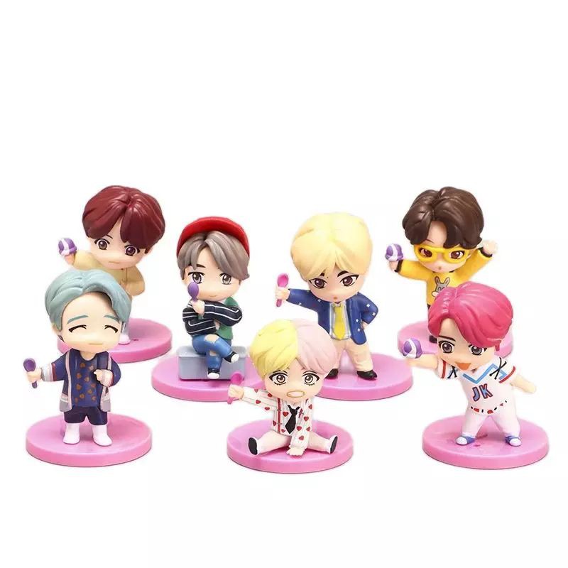 BTS KPOP Stars Figure Set 7 Miniatur Hiasan Topper/pajangan BTS/BTS KPOP Army