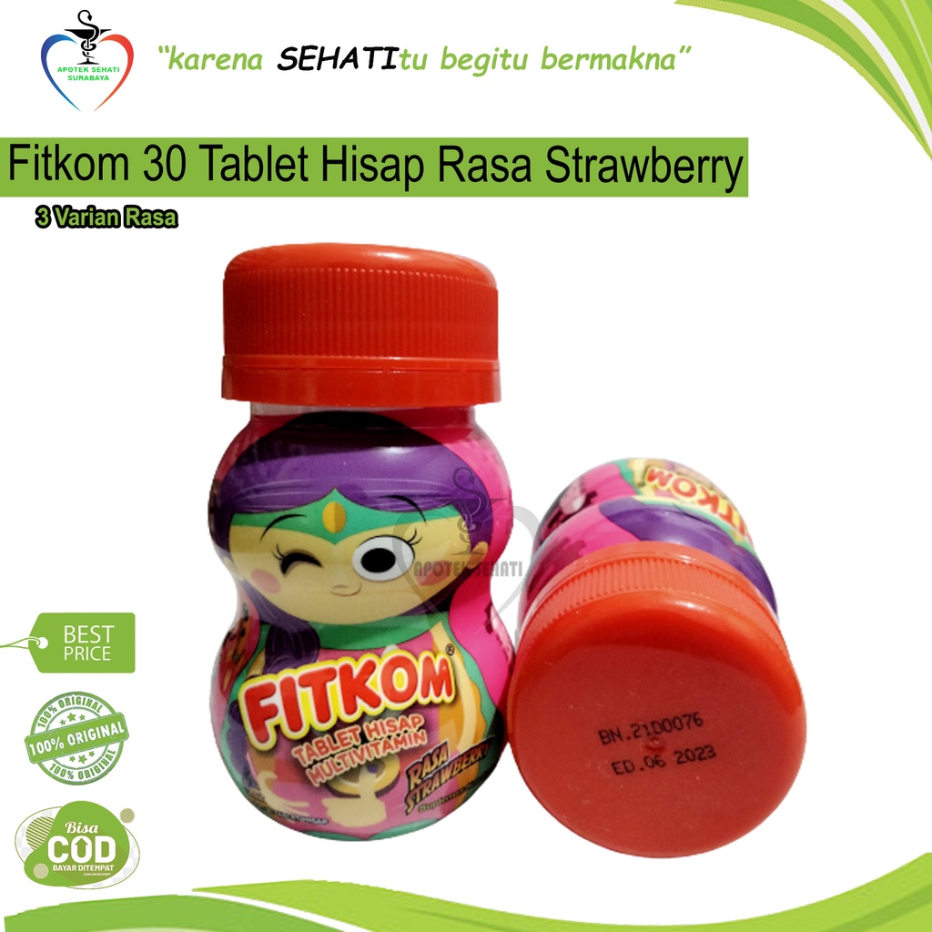 FITKOM TABLET HISAP MULTIVITAMIN KESEHATAN NAFSU MAKAN ANAK