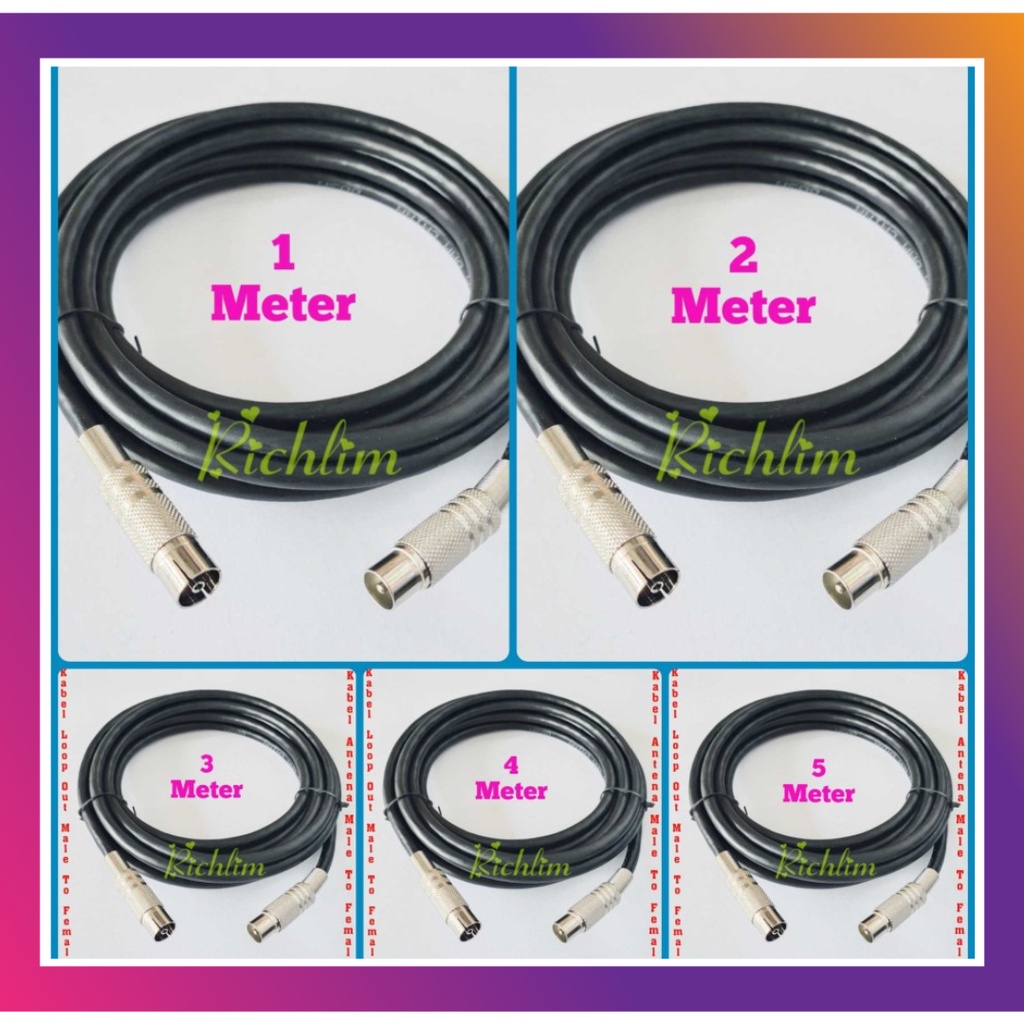 Jual Kabel Loop Out Antena Tv Male To Female Kabel Antena Tv Jumper