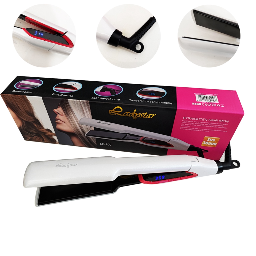 DIJAMIN BAGUS !!! Catokan Ladystar LS 200 , catokan salon , smoothing , catok rambut , 2in1 DI JAMIN ORIGINAL-TARABABYSTORE