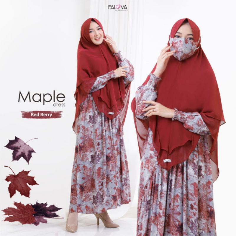 MAPLE dress panjang by Falova