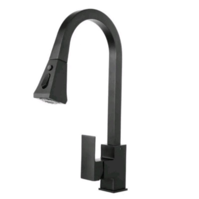 Kran tarik sink hitam stainless / Kran sink tarik hitam