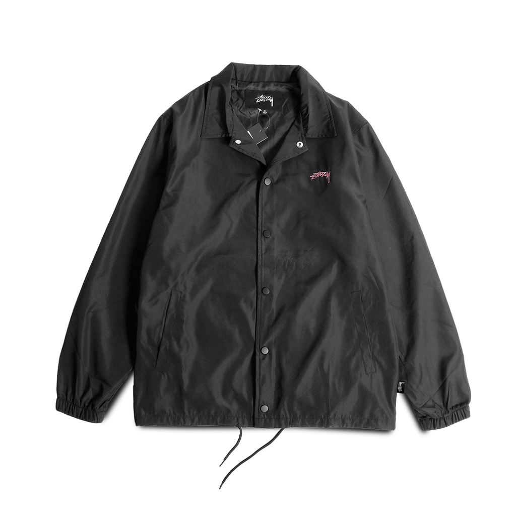 Stussy Cruize Coach Jacket Black (Pink Logo)